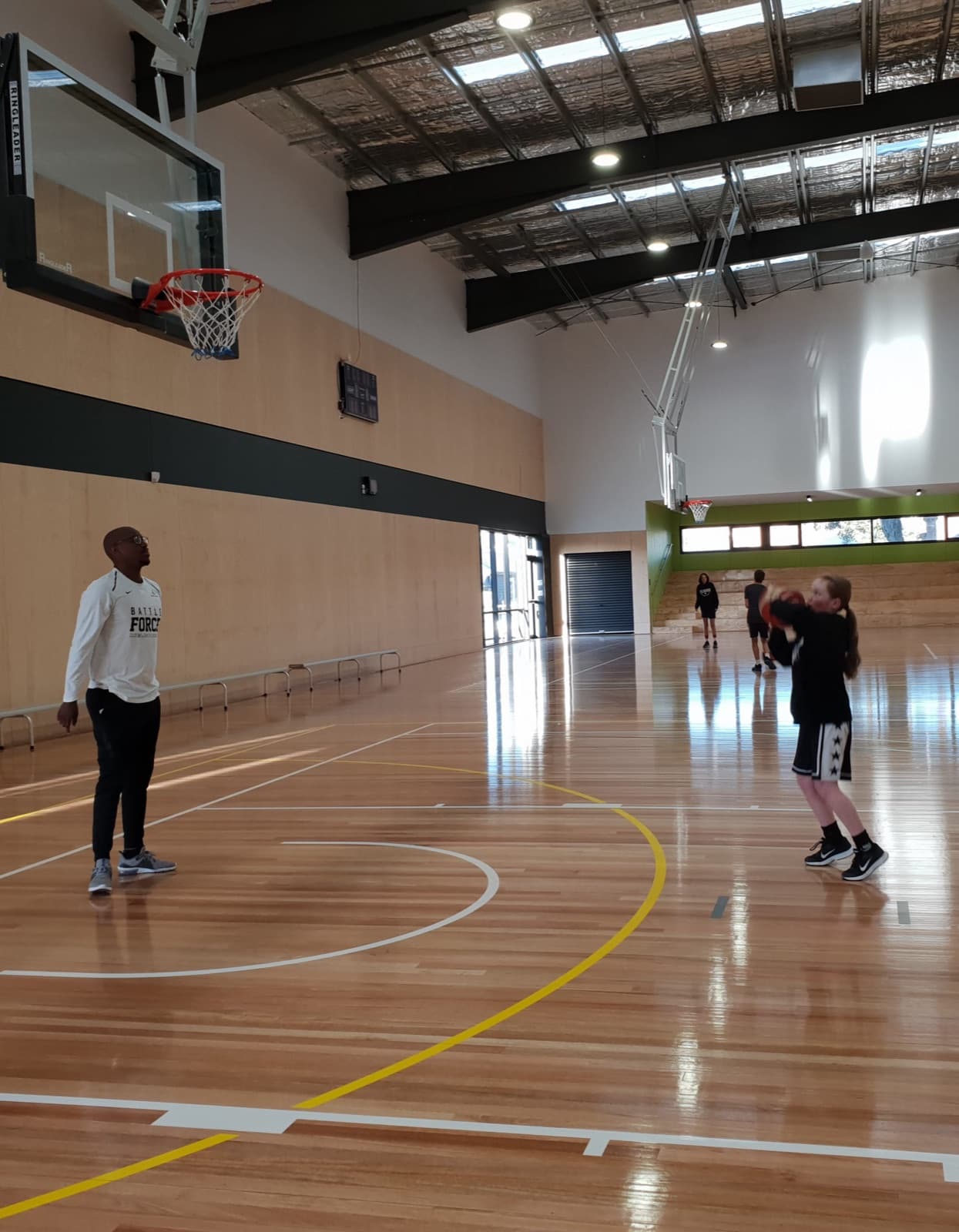Shooting session with a Collingwood Basketball Association academy coach