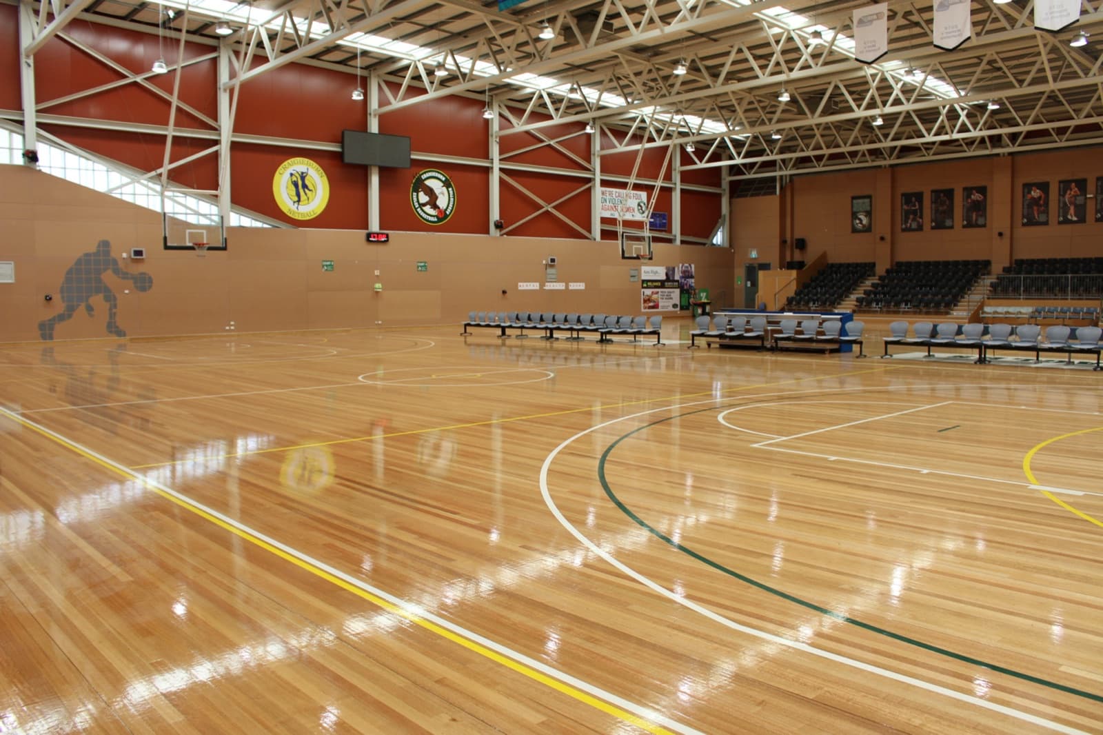 Main court at Craigieburn Sports Stadium, where the Craigieburn Hammers Basketball Club plays