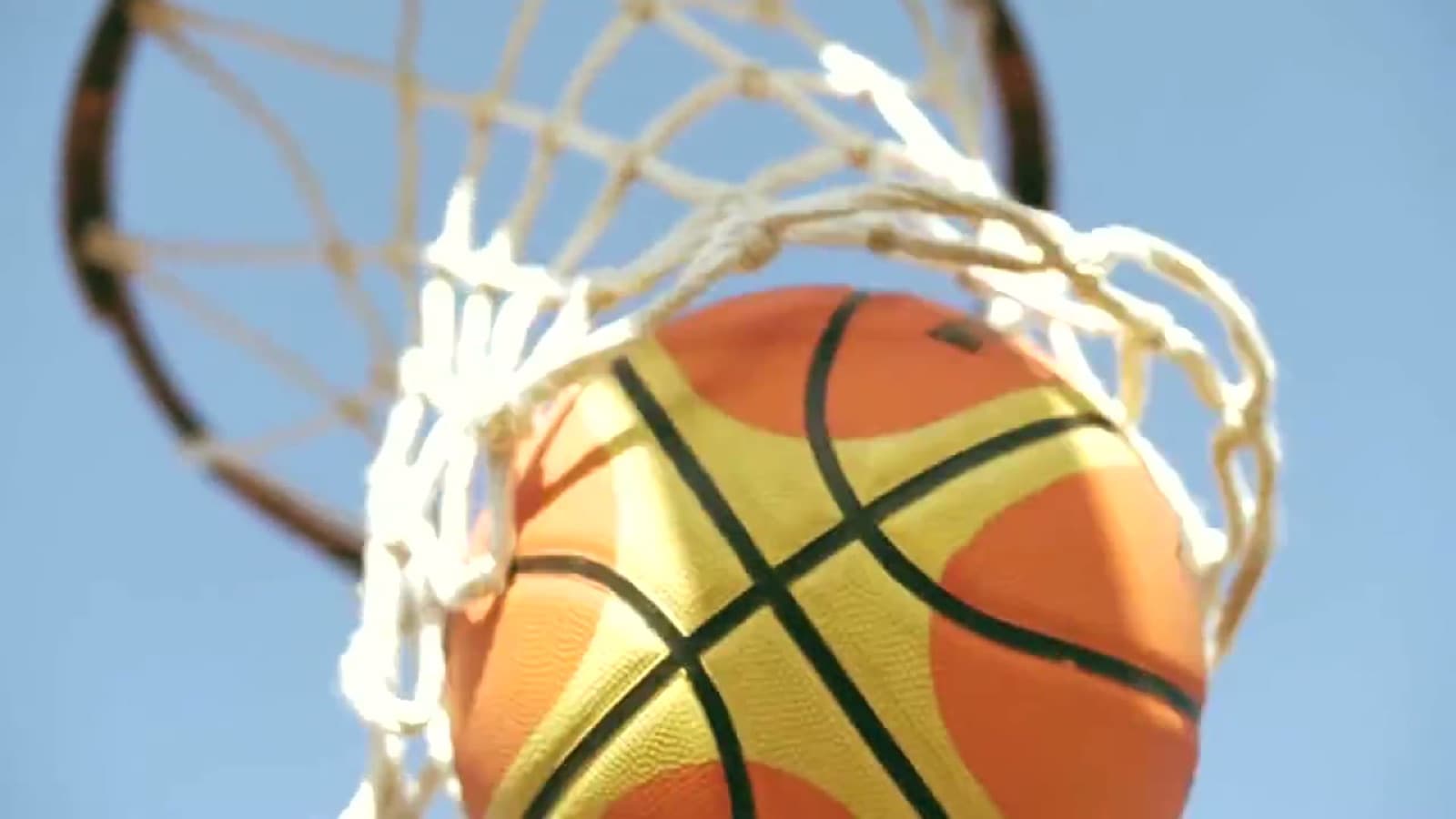 Basketball dropping through the net at Emmanuel College