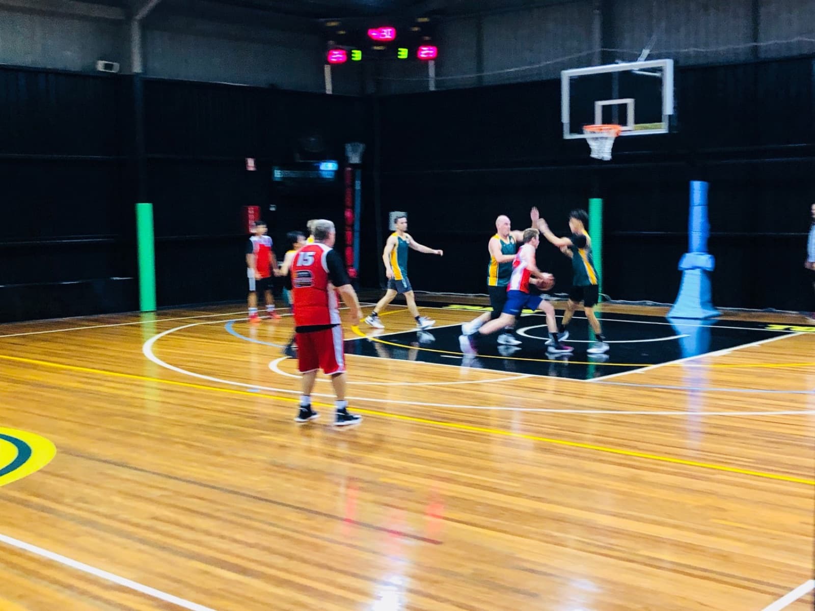 Wide view of a Taree Basketball game